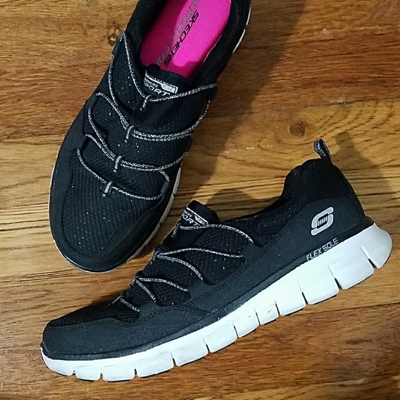 skechers memory foam glitter